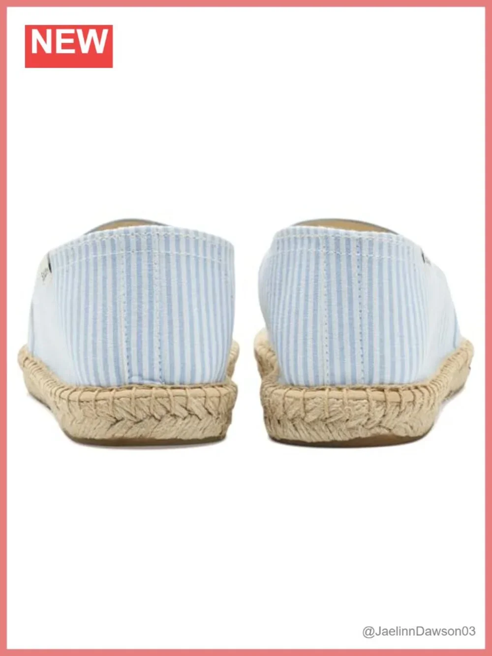 Women's Seersucker Espadrille Slip-On Flats Cotton Jute Sole Handcrafted
